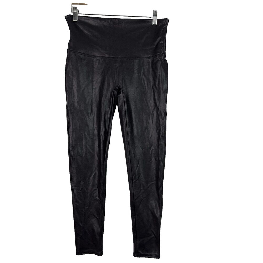 Spanx Fauxā Leather Leggings | XL Petite | Black High Waist Shaping
